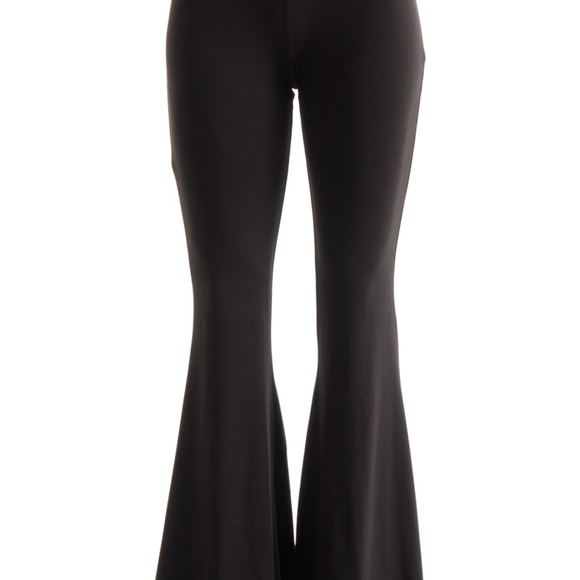 BRUSHED JERSEY BELL BOTTOM PANTS (PLUS) - Picture 7 of 8